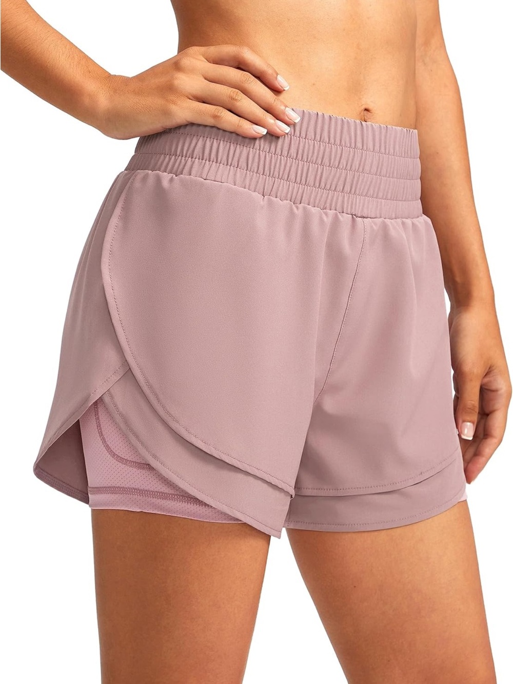 Soothfeel Women’s 2 in 1 Running Shorts High Waisted with Pockets